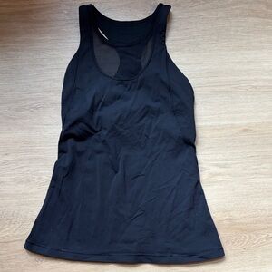 lululemon athletica Black Tank Top with Mesh Detail